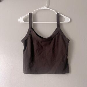 BIG BUD PRESS brown/coffee cropped tank